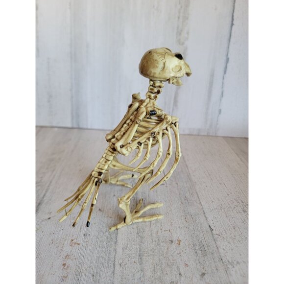 Pirate Crow skeleton Halloween prop home decor scary bird figure - Picture 6 of 7